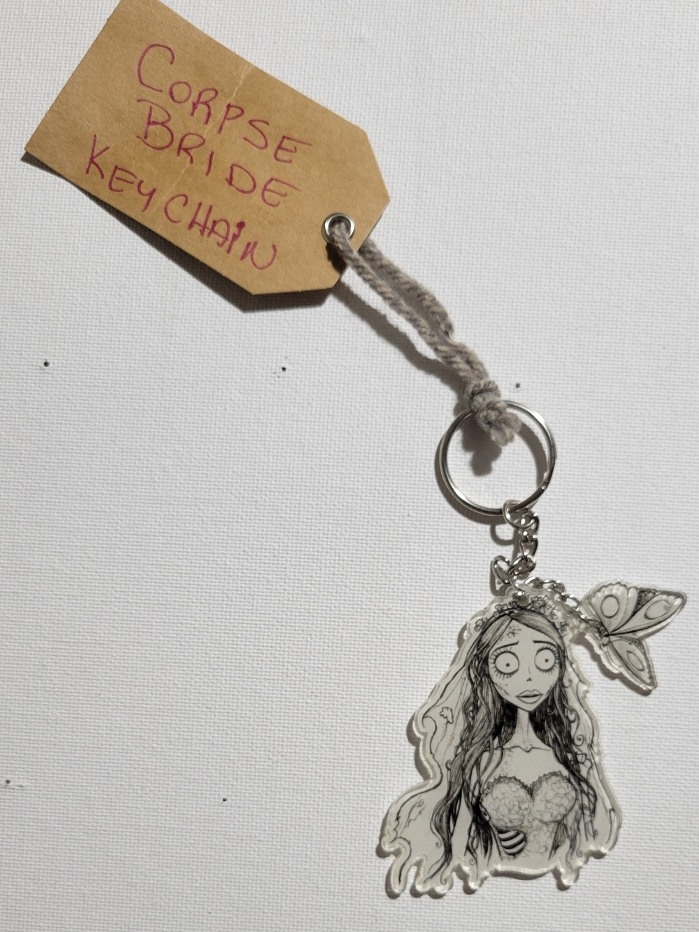Corpse Bride Acrylic Keychain - Gothic Bride Charm